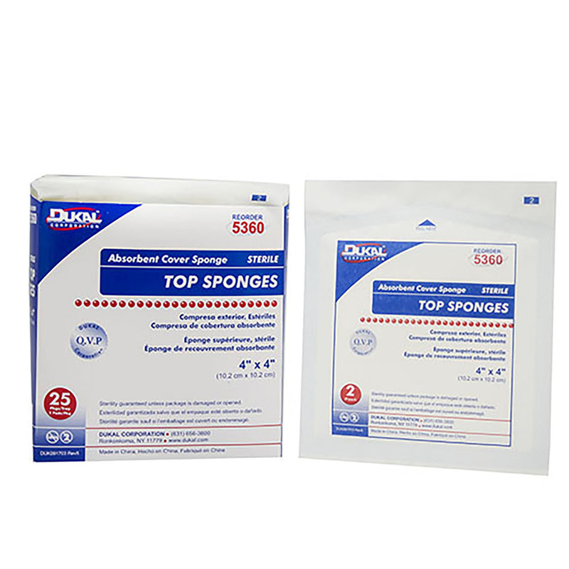 Dukal™ Sterile Nonwoven Sponge, 4 x 4 Inch
