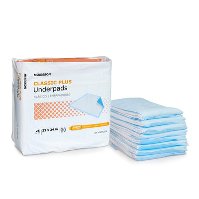 McKesson Classic Plus Underpad, 23 x 24 Inch