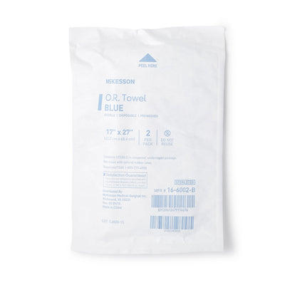 McKesson Blue Sterile O.R. Towel, 17 x 27 Inch