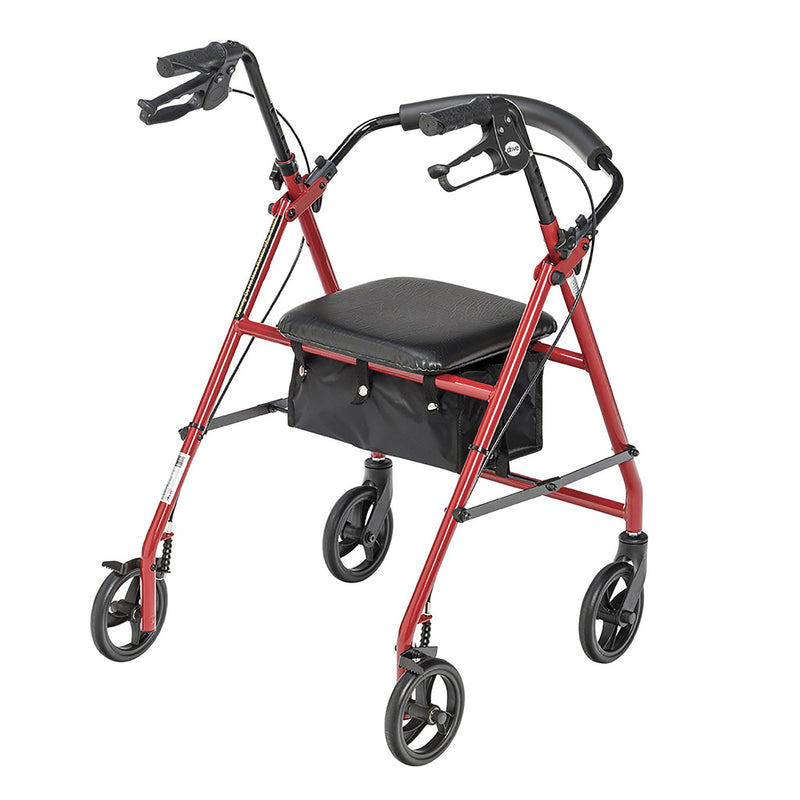 drive™ 4 Wheel Rollator, Red