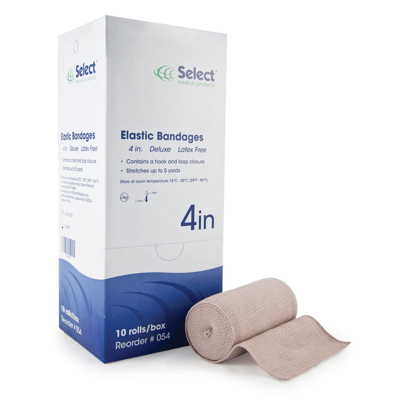 McKesson Hook and Loop Closure Elastic Bandage, 4 Inch x 5 Yard