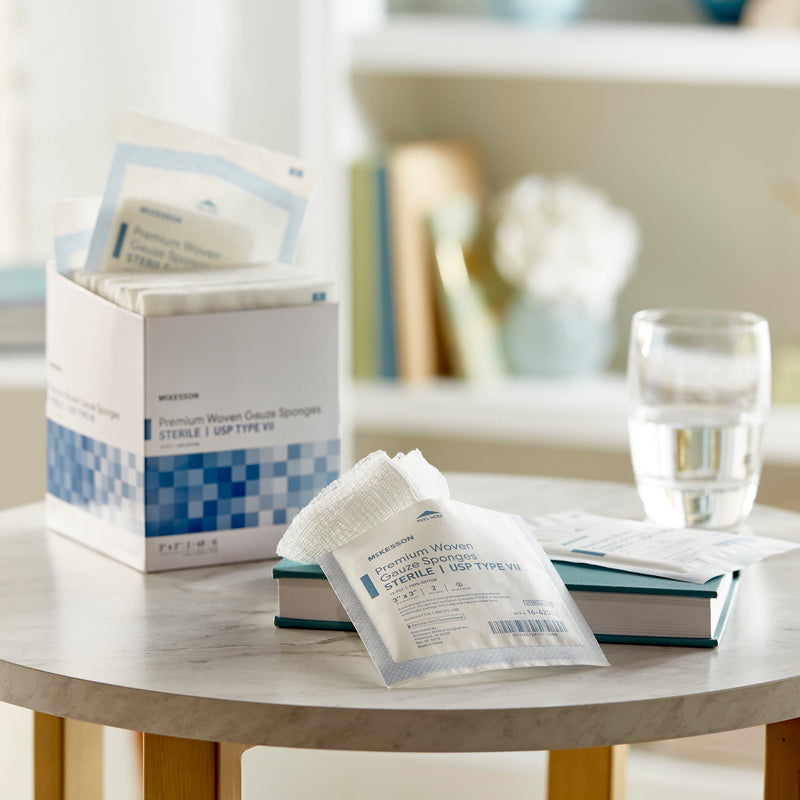 McKesson Sterile USP Type VII Gauze Sponge, 3 x 3 Inch