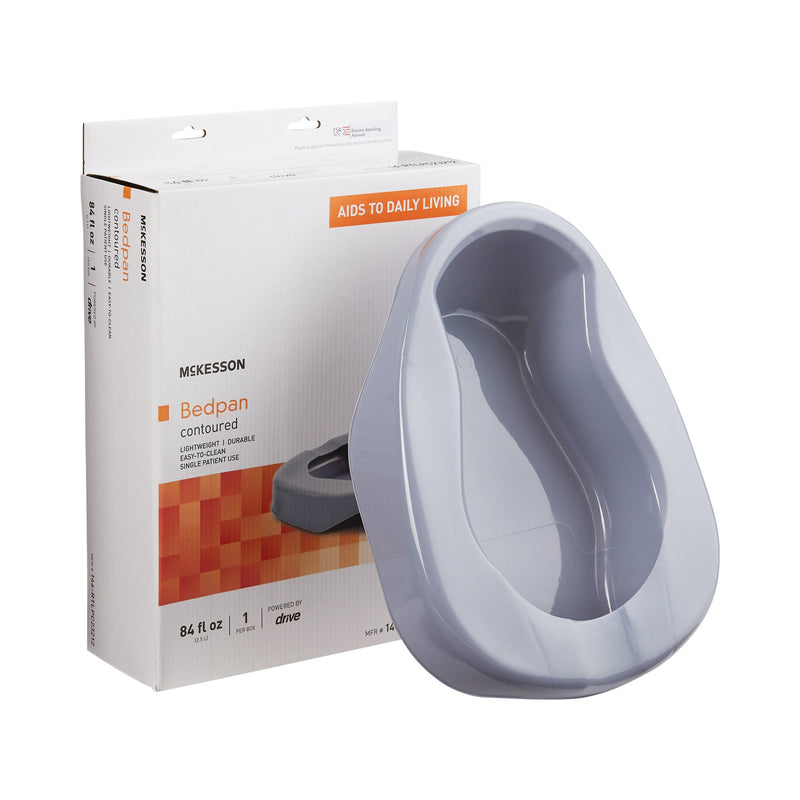 McKesson Reusable Contoured Bedpan, 84 oz.