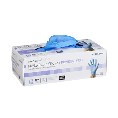 McKesson Confiderm® 3.5C Nitrile Exam Glove, Extra Large, Blue