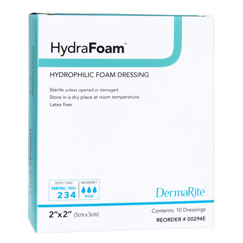 HydraFoam™ Nonadhesive without Border Foam Dressing, 2 x 2 Inch