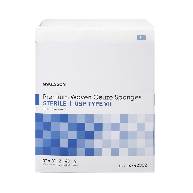 McKesson Sterile USP Type VII Gauze Sponge, 3 x 3 Inch