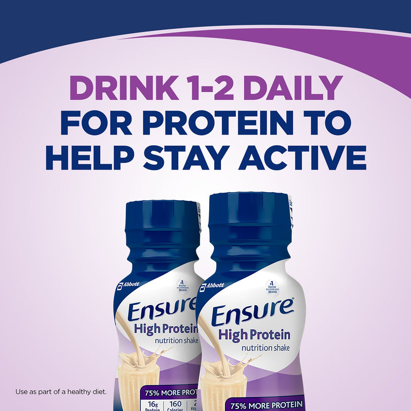 Ensure® High Protein Therapeutic Nutrition Shake Vanilla Oral Protein Supplement, 8 oz. Bottle