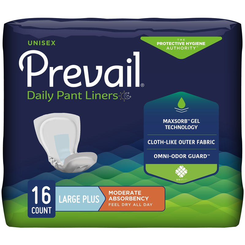 Prevail® Daily Pant Liners Moderate Absorbency Bladder Control Pad, 28-Inch Length