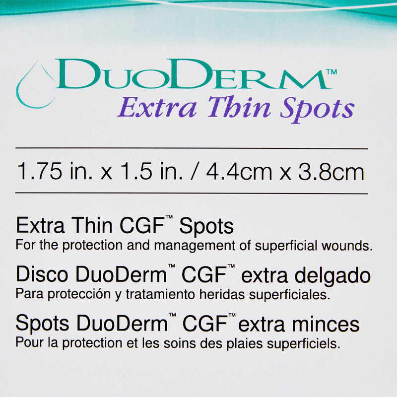 DuoDerm® Extra Thin Spot Hydrocolloid Dressing, 1½ x 1¾ Inch