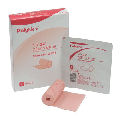 PolyMem® Nonadhesive without Border Foam Dressing, 4 x 24 Inch