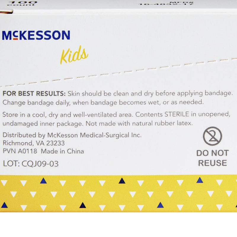 McKesson Kids™ Round Kid Design (Assorted Prints) Adhesive Spot Bandage, 1 Inch