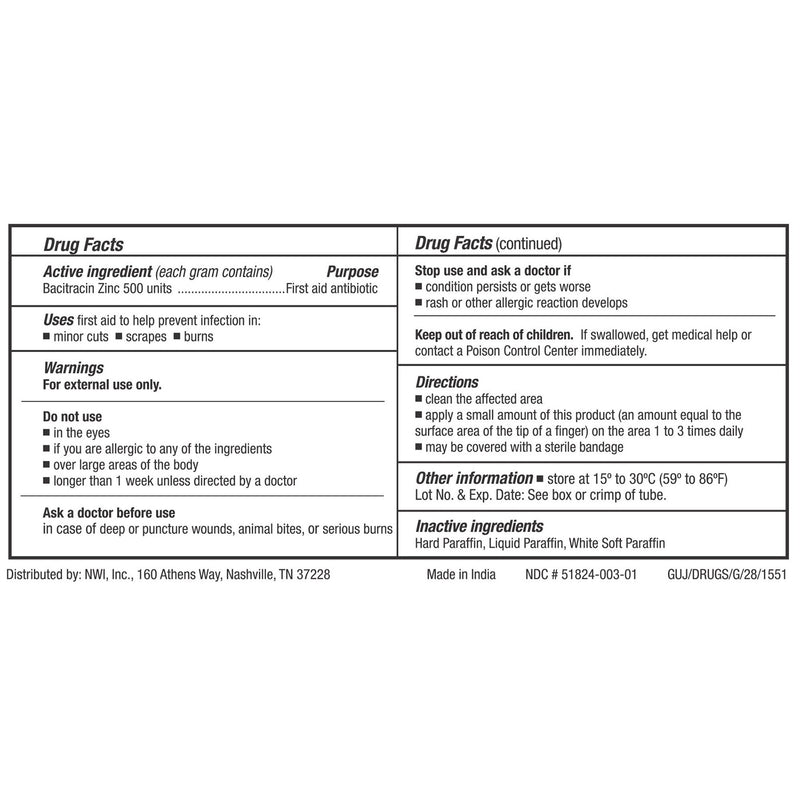 CareALL® Bacitracin First Aid Antibiotic, 1 oz. Tube