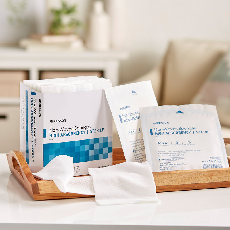 McKesson Sterile Nonwoven Sponge, 4 x 4 Inch