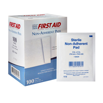 American® White Cross Non-Adherent Dressing, 3 x 4 Inch