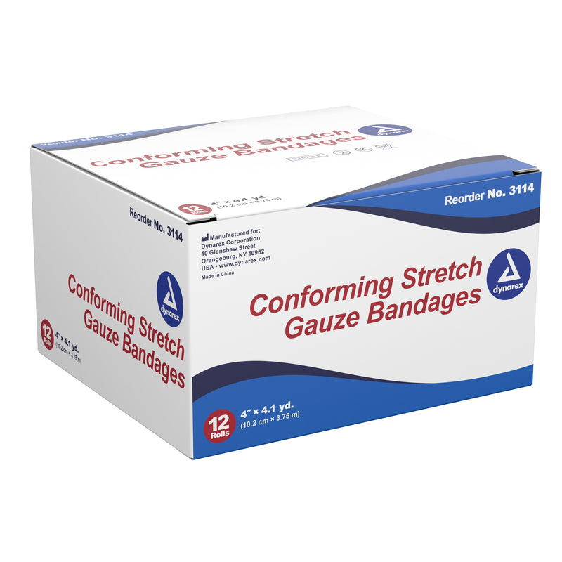 Dynarex® Sterile Conforming Bandage, 4 Inch x 4-1/10 Yard