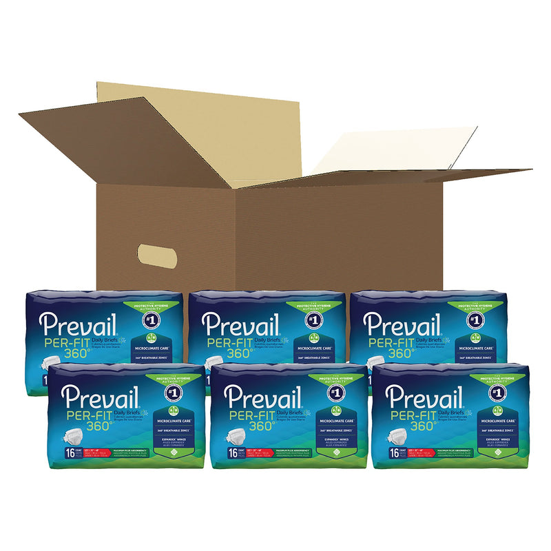 Prevail® Per-Fit 360°™ Maximum Plus Incontinence Brief, Medium