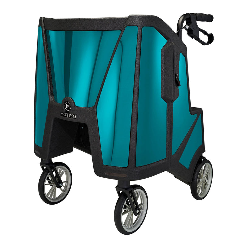 Tour 4 Wheel Rollator, 31 to 37 Inch Handle Height, Ocean Teal