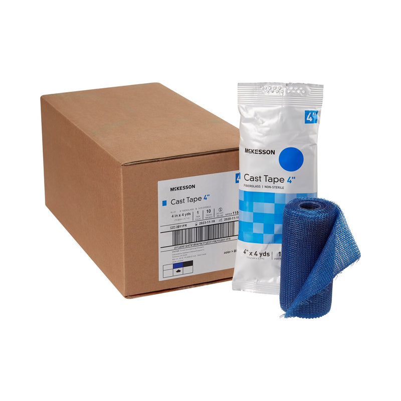 McKesson Blue Cast Tape, 4 Inch x 4 Yard