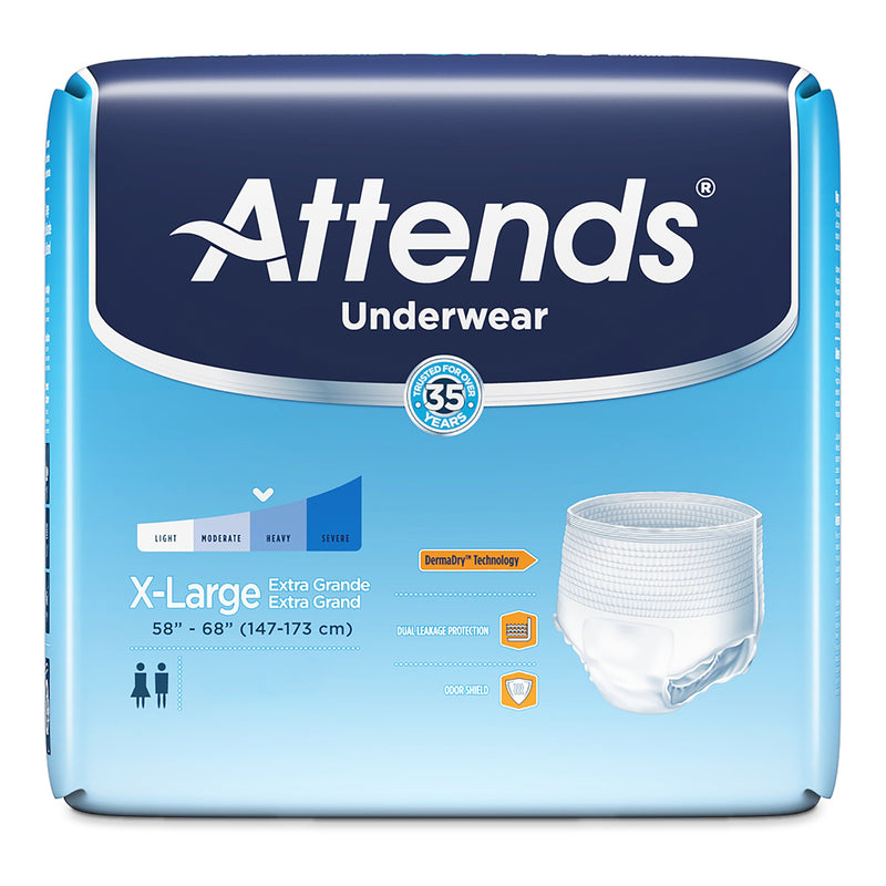 Attends® Adult Moderate Absorbent Underwear, X-Large, White