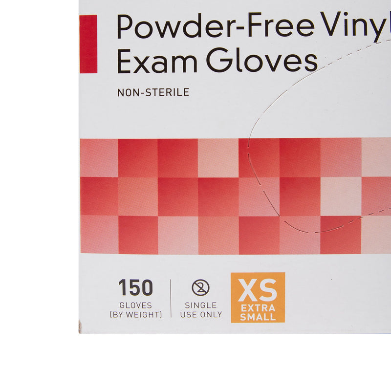McKesson Vinyl Exam Glove, Extra Small, Clear