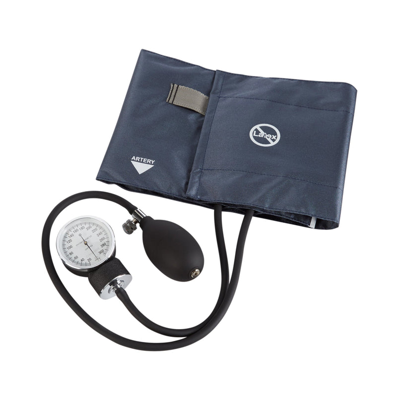 McKesson Aneroid Sphygmomanometer with Cuff, 2-Tube, Pocket-Size, Handheld, Adult Large Cuff, Navy