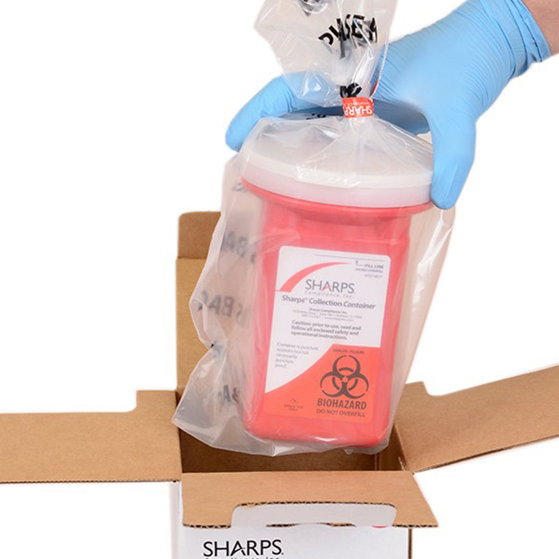 Sharps Recovery System™ Mailback Sharps Collector, 4½ x 4½ x 7 Inch