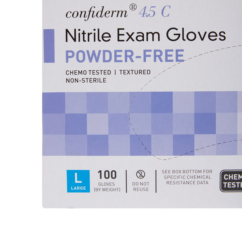 McKesson Confiderm® 4.5C Nitrile Exam Glove, Large, Blue