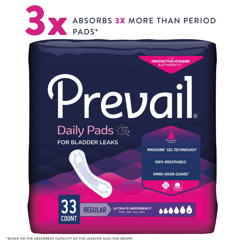 Prevail® Daily Pads Ultimate Bladder Control Pad, 16-Inch Length