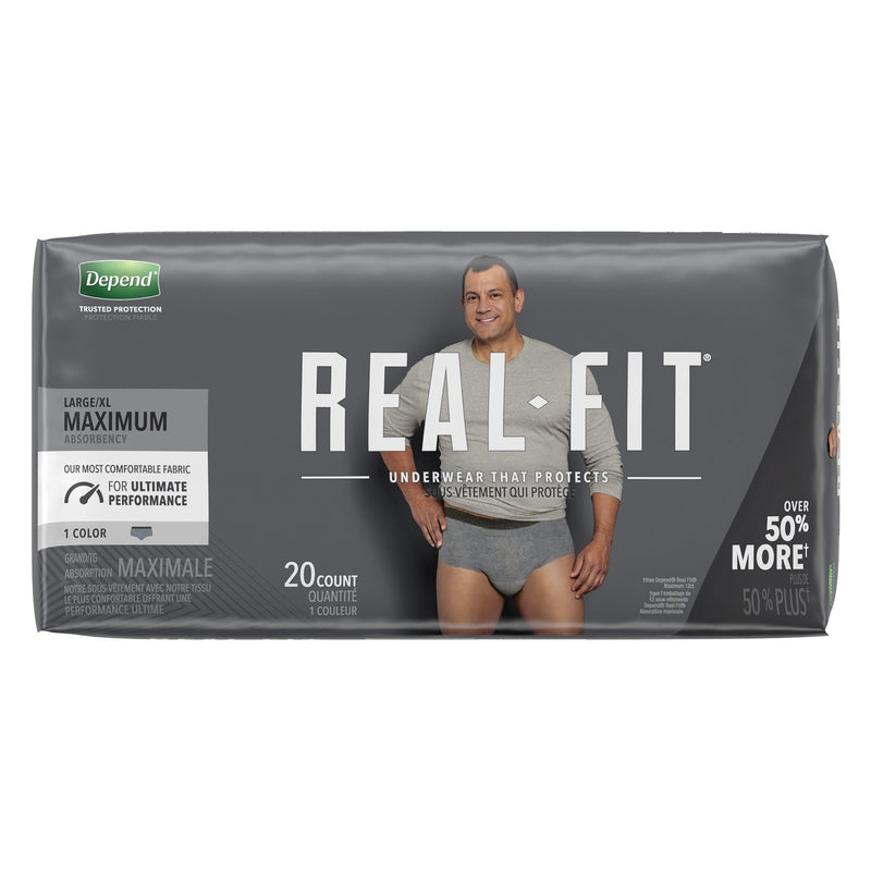 Depend® Real Fit® Maximum Absorbent Underwear, Large / Extra Large