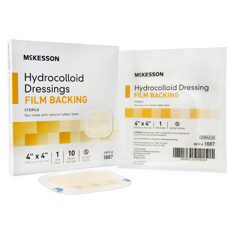 McKesson Hydrocolloid Dressing, 4 x 4 Inch
