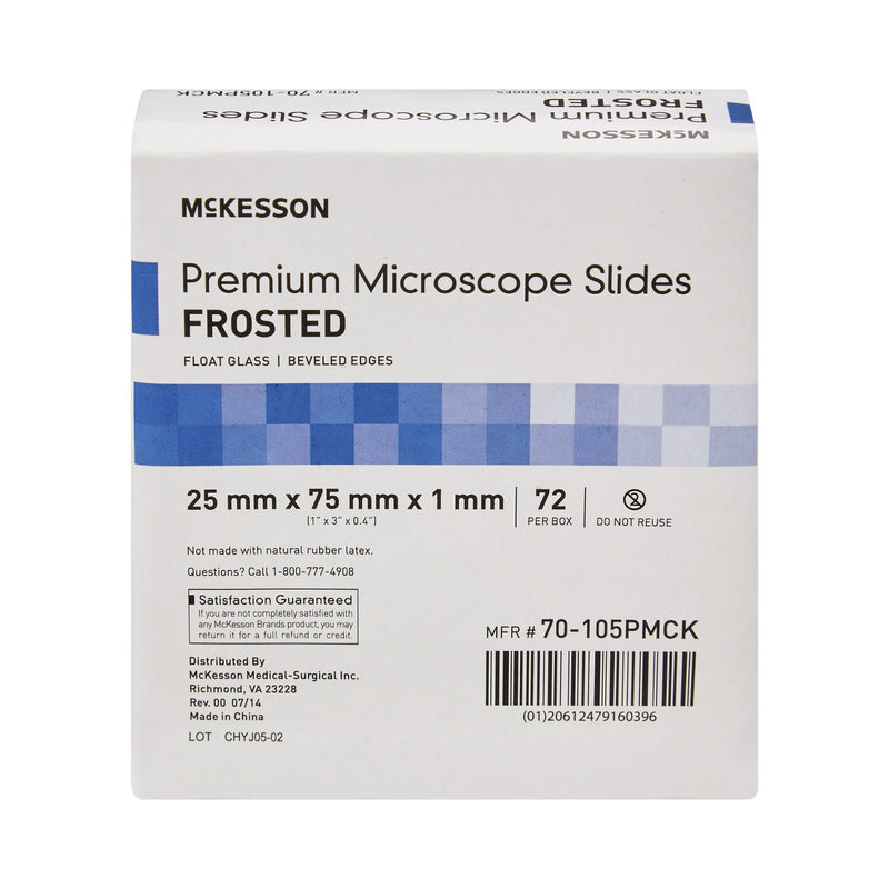 McKesson Premium Frosted Microscope Slide, 25 x 75 mm