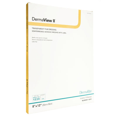 DermaView II™ Transparent Film Dressing with Border, 8 x 12 Inch