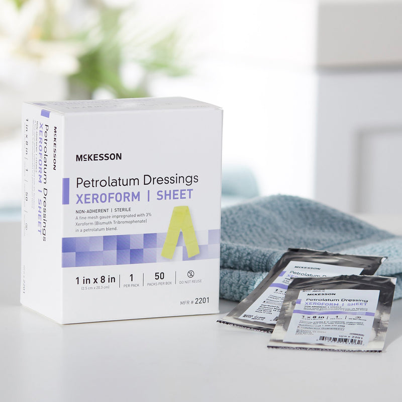 McKesson Xeroform® Petrolatum Dressing, 1 x 8 Inch