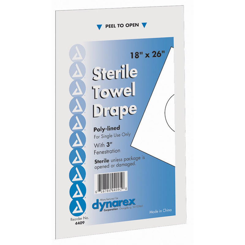 dynarex® Nonsterile Towel Surgical Drape, 18 W x 26 L Inch