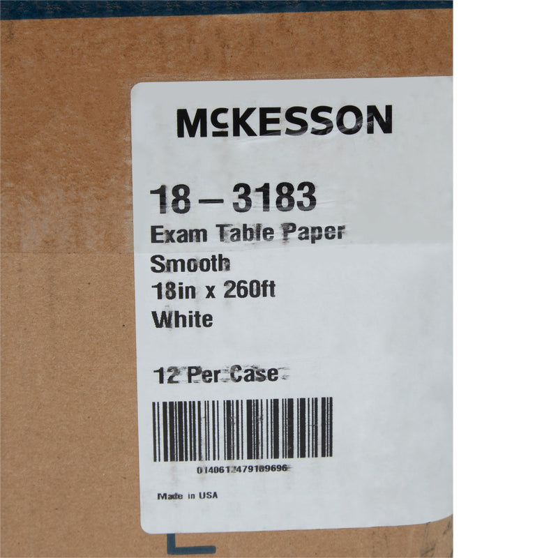 McKesson Smooth Table Paper, 18 Inch x 260 Foot, White