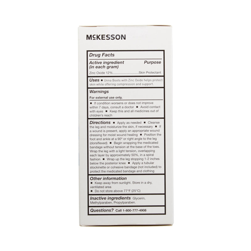 McKesson Unna Boot with Zinc Oxide, 3 Inch x 10 Yard