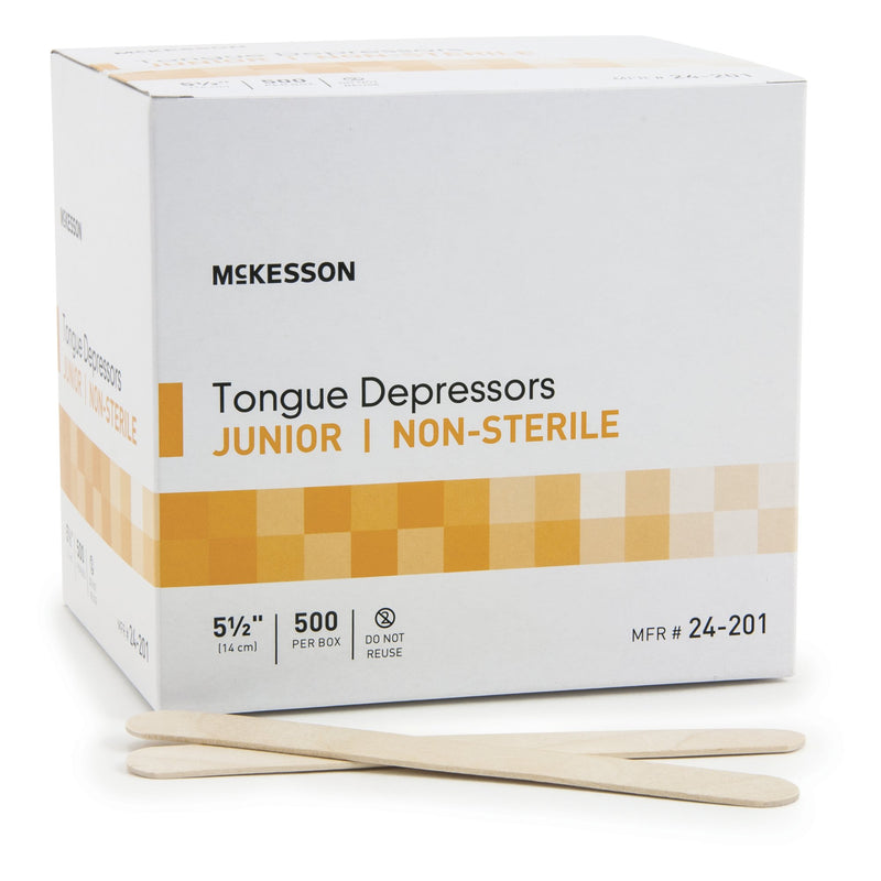 McKesson Tongue Depressor, Wide Blade, Non-Sterile, Junior