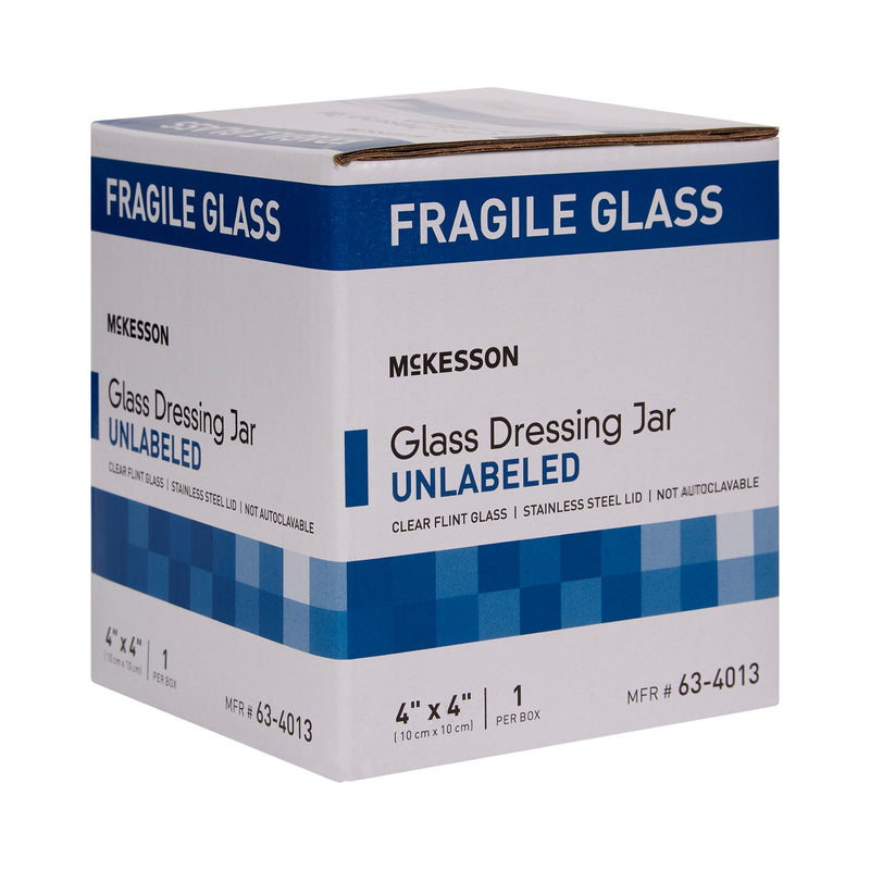 McKesson Glass Unlabeled Sundry Jar, 4 x 4 in