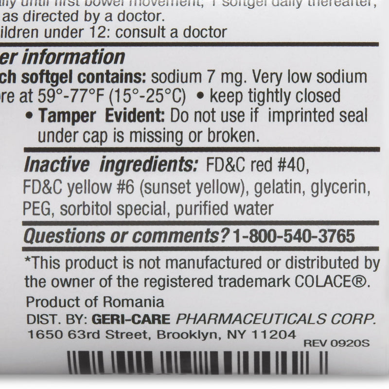 Geri-Care® Docusate Sodium Stool Softener