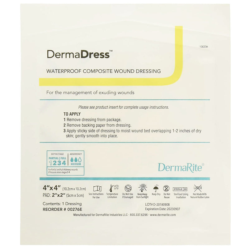 DermaDress™ Composite Dressing, 4 x 4 Inch