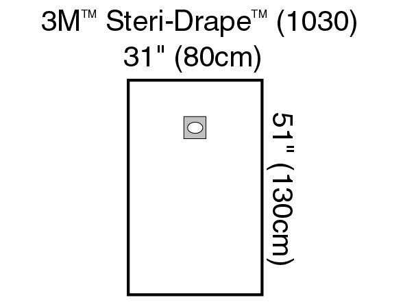 3M Steri- Sterile Aperture EENT Drape, 31 W x 51 L Inch