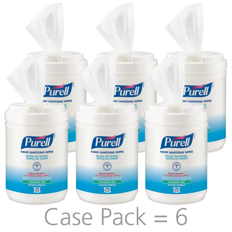 GOJO Purell Hand Sanitizing Wipes, Ethyl Alcohol Wipe Canister