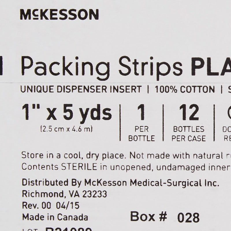 McKesson Nonimpregnated Wound Packing Strip, 1 Inch x 5 Yard