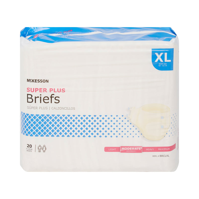 McKesson Super Plus Moderate Absorbency Incontinence Brief, X-Large
