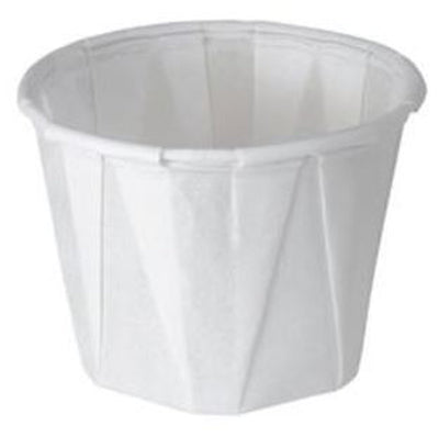Solo® Paper Souffle Cup, White, Disposable, 1 oz.