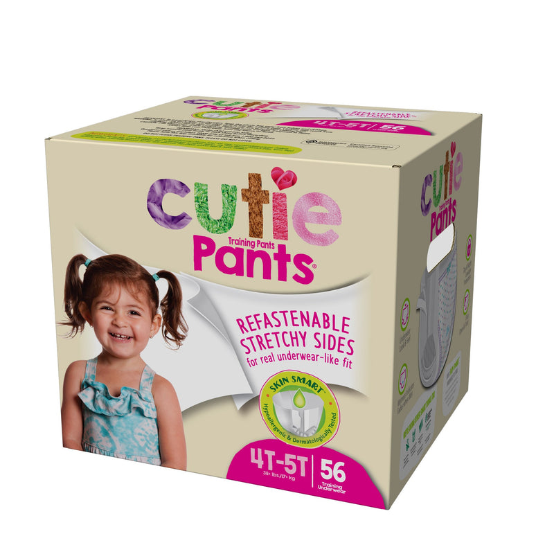 Cutie Pants® Training Pants, Female, Toddler, Disposable, Heavy Absorbency, Pink Princess Print, 4T – 5T, Over 35 lbs