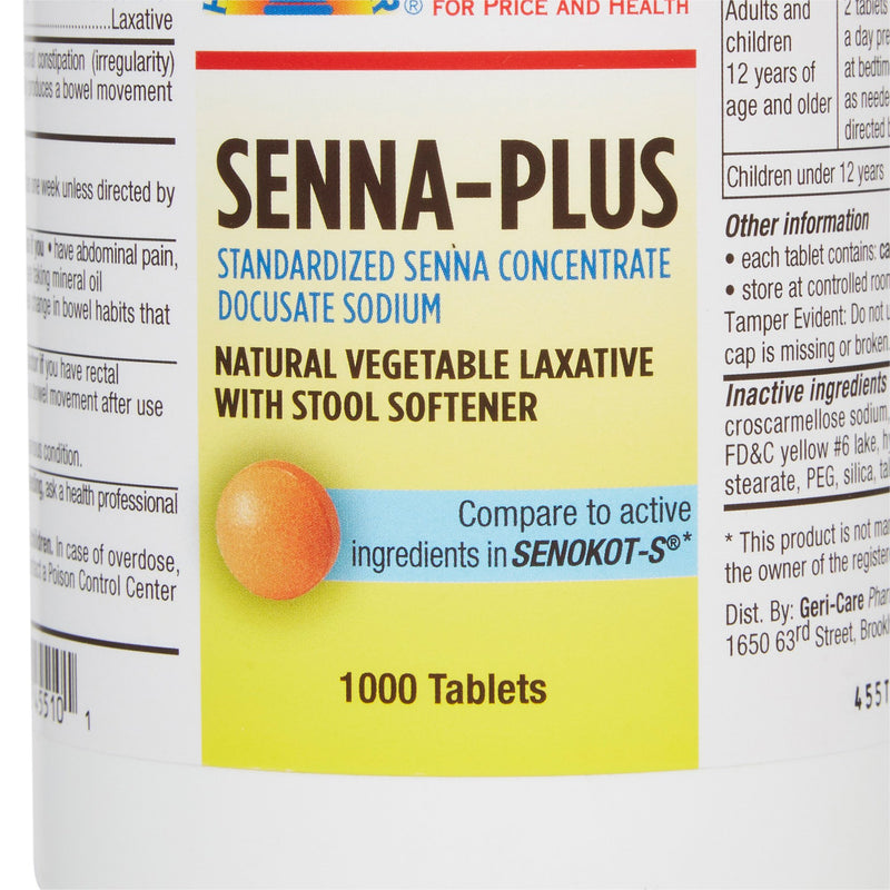 Geri-Care® Senna Plus Docusate Sodium / Sennosides Stool Softener