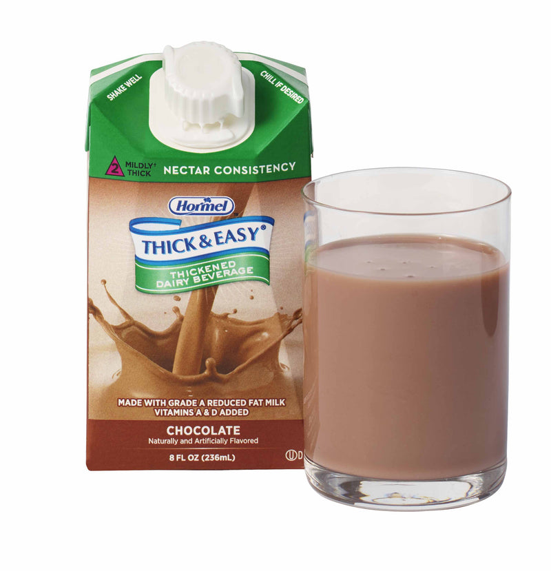 Thick & Easy® Dairy Nectar Consistency Chocolate Milk Thickened Beverage, 8 oz. Carton