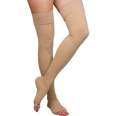 Loving Comfort® Thigh-High Compression Stockings, Small, Beige