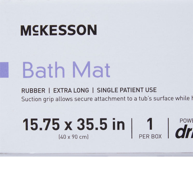 McKesson Rubber Bathtub Mat, 15¾ x 35½ Inch